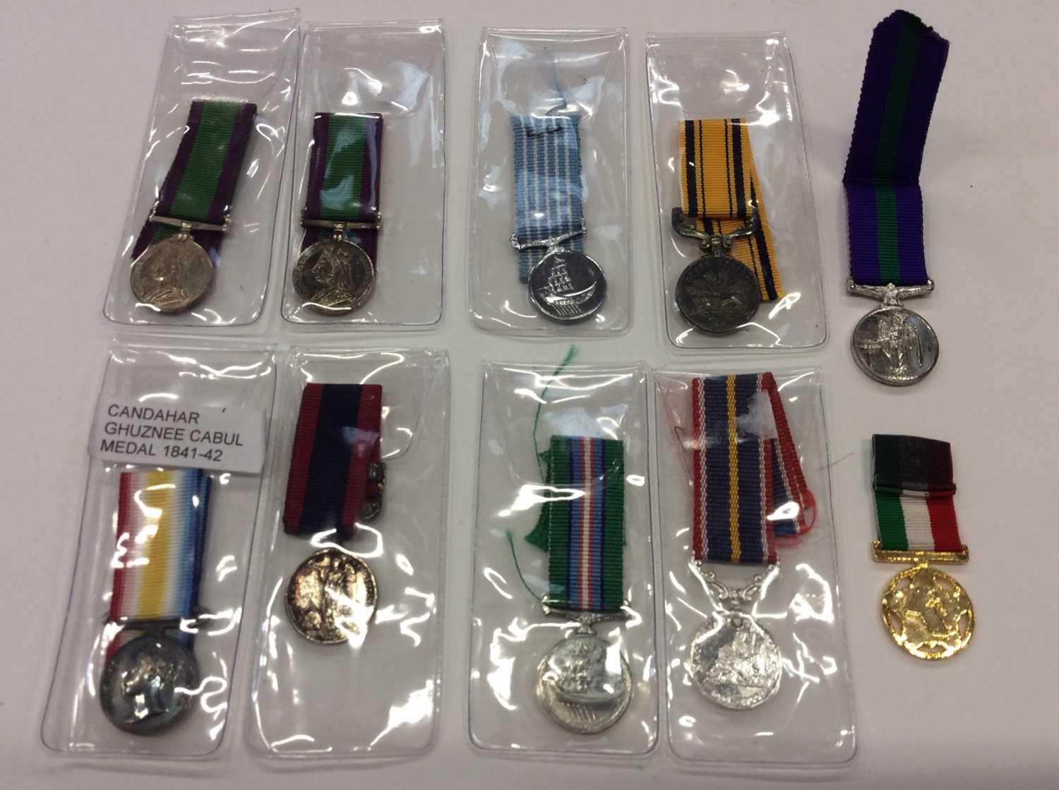 Lot 285 - Group of miniature British Campaign medals