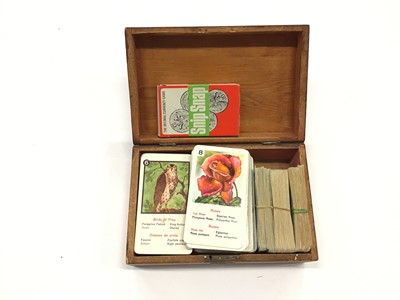 Lot 1253 - Cigarette Cards and Playing Card selection in box.