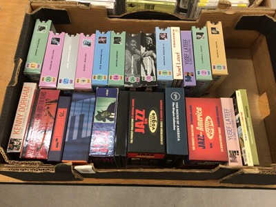 Lot 752 - Two boxes of Jazz CDs including boxed sets of Jazz from America, Disques Vogue, Verve - The Sound of America and Uncompromising Expression - Blue Note