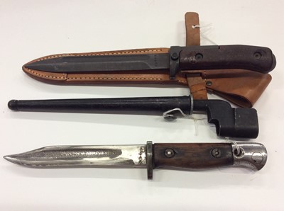 Lot 368 - British Military spike bayonet, together with two other bayonets (3)