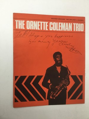 Lot 770 - The Ornette Colman Trio souvenir brochure autographed