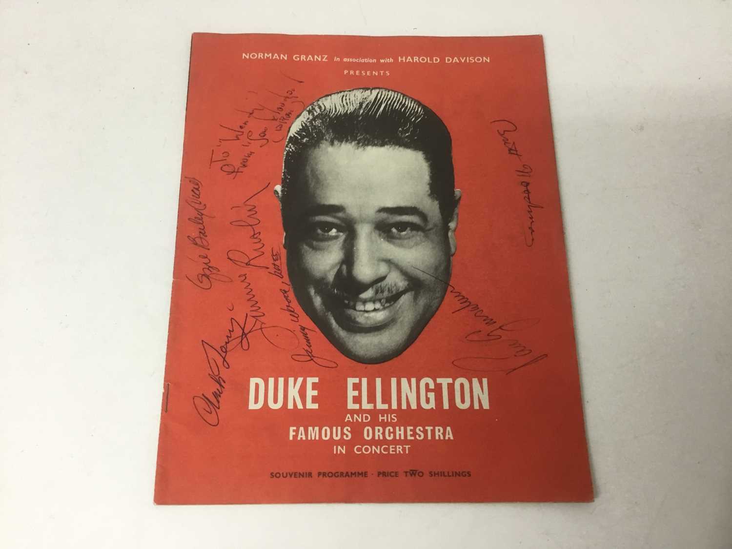 Lot 2070 - Duke Ellington signed souvenir programme