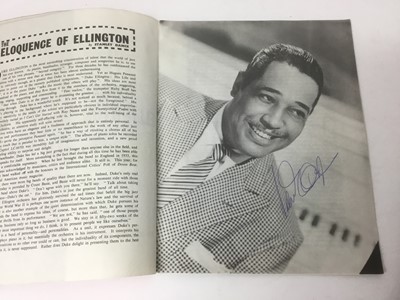 Lot 2070 - Duke Ellington signed souvenir programme