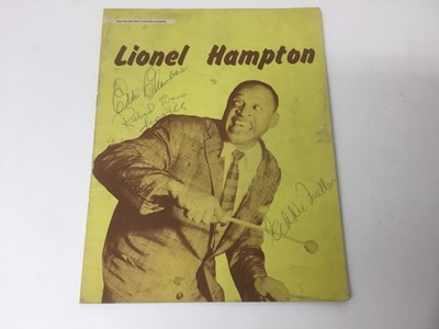 Lot 772 - 1956 Lionel Hampton concert programme signed by band members