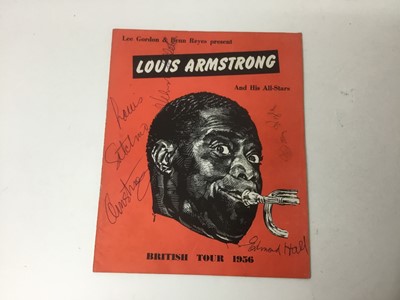 Lot 775 - Signed Louis Armstrong concert programme, British Tour 1956