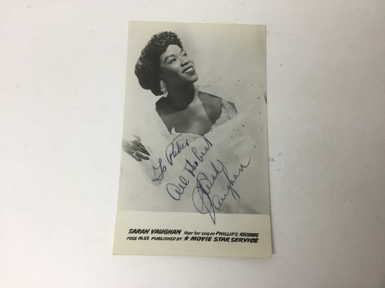 Lot 778 - Sarah Vaughan signed press photo