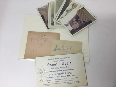 Lot 785 - Royal Air Force Scampton club ticket autographed by George (Buddy) Catlett, other signed ephemera