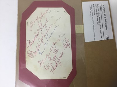 Lot 787 - Autographs of Count Basie, Marshall Royal, Henry Coker Budd Johnson, Thad Jones and Ocie Smith