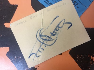 Lot 788 - Erroll Garner autographed souvenir programme and related items