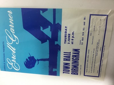 Lot 788 - Erroll Garner autographed souvenir programme and related items