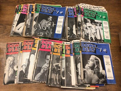 Lot 767 - Down Beat magazine - approx 80 issues circa 1948 to 1951