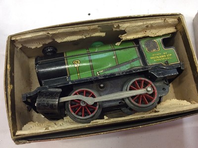 Lot 1596 - Hornby train set O Gauge Tin Plate clockwork locomotive