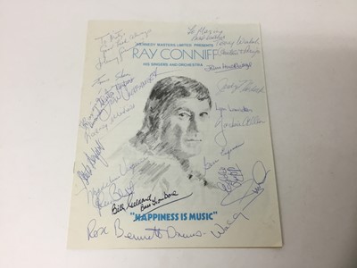 Lot 795 - Ray Conniff, his singers and his dancers, signed programme