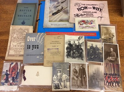 Lot 1304 - Collection WWI and WWII related ephemera