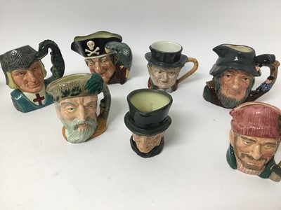 Lot 699 - Group of twenty five Royal Doulton Character jugs- John Doulton D6656, Sir Henry Doulton D6703, Sir Henry Doulton D7057, Michael Doulton D6808, Charles Hawtrey from Carry on up the Khyber D7163 No....