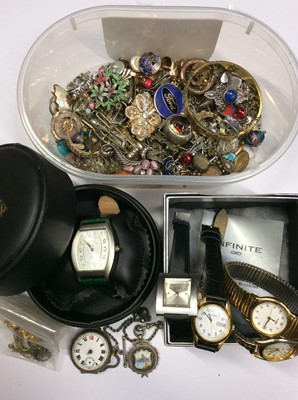 Lot 527 - Group of various wristwatches, silver and costume jewellery