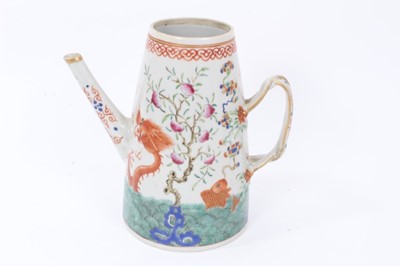 Lot 20 - Antique 19th century Chinese porcelain coffee pot