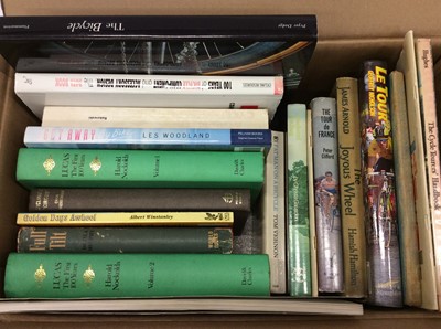 Lot 1312 - Three boxes of books mostly of cycling interest