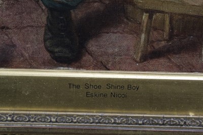 Lot 494 - Eskine Nicol (1825-1904), oil on panel, The Shoe Shine Boy", signed, in gilt frame, 30 x 22cm