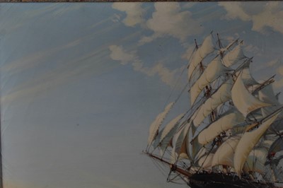 Lot 439 - David Roy MacGregor (1925-2003) oil on canvas - 'The Pride of all Clippers, The Cutty Sark (1869)', signed, framed, 51cm x 76cm