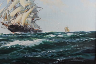 Lot 439 - David Roy MacGregor (1925-2003) oil on canvas - 'The Pride of all Clippers, The Cutty Sark (1869)', signed, framed, 51cm x 76cm