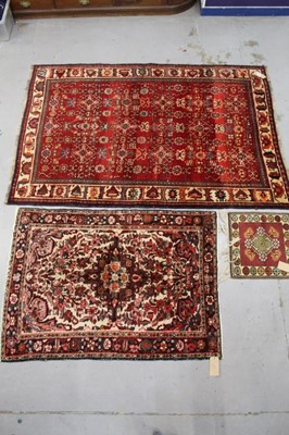 Lot 878 - Iranian Persian design  flower head border, 226 x 152, two further rugs