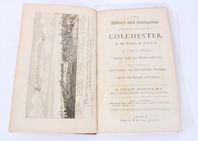 Lot 472 - Books - Morant’s ‘The History and Antiquities of Colchester’ printed by Bowyer 1748