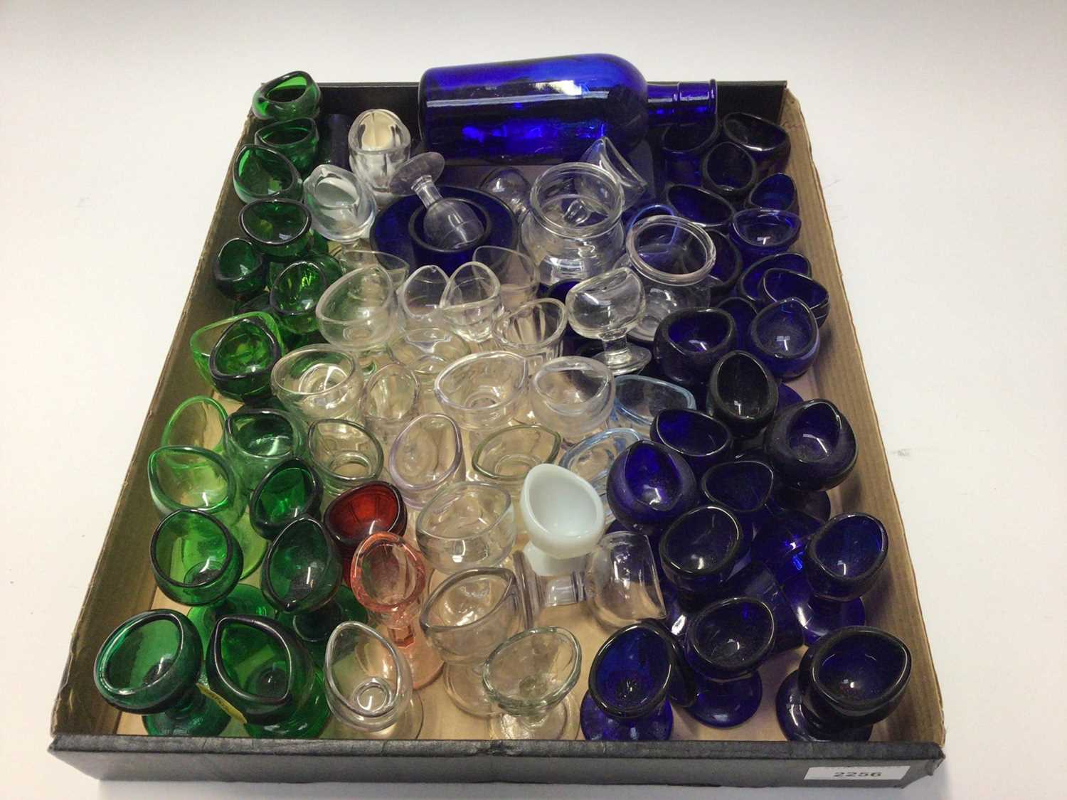 Lot 2256 - Collection of antique glass eye baths