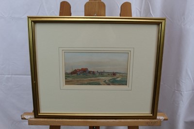 Lot 1103 - Wilfred Williams Ball (1852-1917) pair of watercolours, Near Southwold, Net sheds, Walberswick