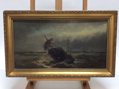 Lot 203 - William Hulk, oil on board Marine Scene