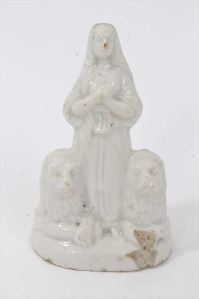 Lot 137 - French? Porcelain figure of Saint Blandina of Lyon
