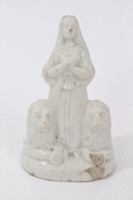 Lot 64 - French? Porcelain figure of Saint Blandina of Lyon