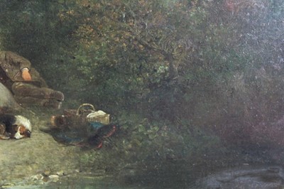 Lot 524 - Edward Robert Smythe (1810-1899) oil on canvas - The Picnic, signed, in gilt frame, 32cm x 47cm 
Provenance: Estate of the Late Jane Sumner