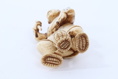 Lot 236 - Group of seven carved ivory and bone netsuke