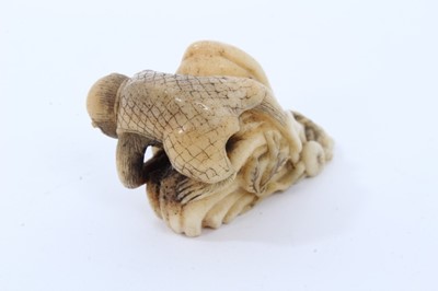 Lot 236 - Group of seven carved ivory and bone netsuke