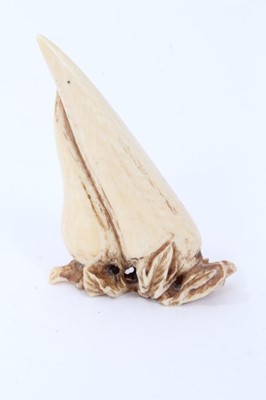 Lot 236 - Group of seven carved ivory and bone netsuke
