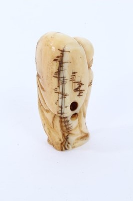 Lot 236 - Group of seven carved ivory and bone netsuke
