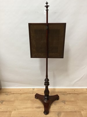 Lot 112 - Early Victorian mahogany pole screen
