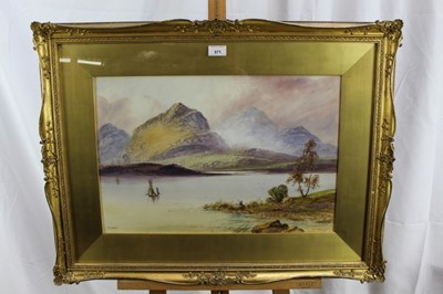 Lot 191 - E. M. Earp, late 19th/early 20th century, watercolour - Loch View, signed, in original glazed gilt frame, 37cm x 55cm