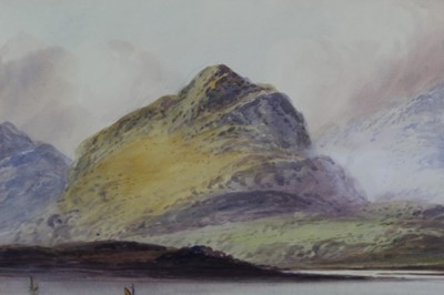 Lot 191 - E. M. Earp, late 19th/early 20th century, watercolour - Loch View, signed, in original glazed gilt frame, 37cm x 55cm