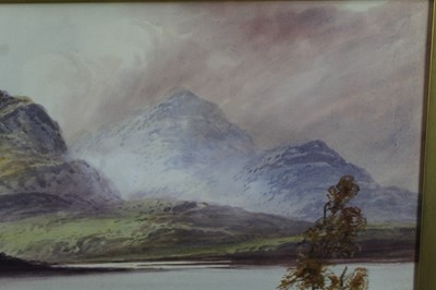 Lot 191 - E. M. Earp, late 19th/early 20th century, watercolour - Loch View, signed, in original glazed gilt frame, 37cm x 55cm