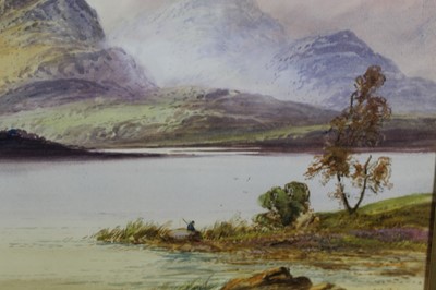 Lot 191 - E. M. Earp, late 19th/early 20th century, watercolour - Loch View, signed, in original glazed gilt frame, 37cm x 55cm