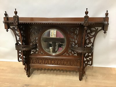 Lot 822 - Early 20th century mahogany hanging shelves