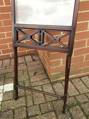 Lot 88 - Mahogany framed fire screen together with another glass panelled screen