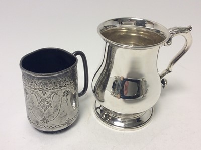 Lot 164 - Good quality Victorian silver plated teapot of bullet form by Martin Hall & Co, together with another silver plated teapot and group of other silver plated items including toast racks (qty)