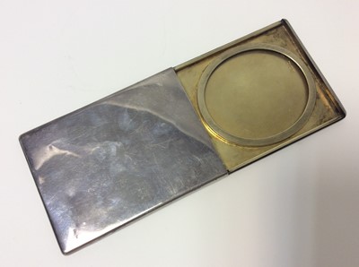 Lot 150 - Unusuall late Victorian silver travelling photograph frame of rectangular form with sliding, folding action and gilded interior, (London 1899)