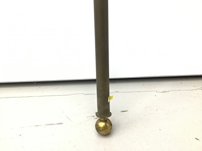 Lot 31 - Antique curtain pole with brass terminals, 128cm long