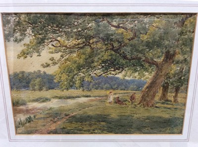 Lot 150 - Frederick Parks (act.1890-1927), watercolour - rural view, signed, in glazed frame