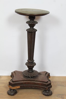 Lot 702 - Unusual early 19th century Anglo-Indian rosewood stand, possibly a kettle stand