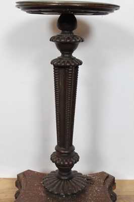 Lot 702 - Unusual early 19th century Anglo-Indian rosewood stand, possibly a kettle stand